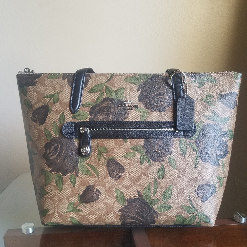 Coach Camo Rose Taylor Tote